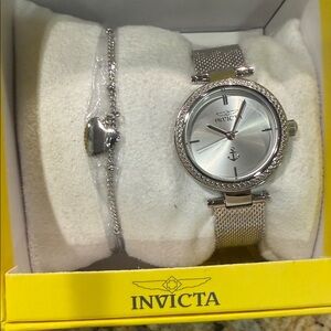 NWT Invicta Silver Women's Watch with Bracelet